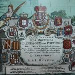 1725 1750 mapa españa y portugal escudos